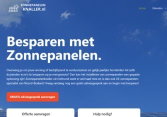 webdesign voorbeeld van zonnepanelenknaller